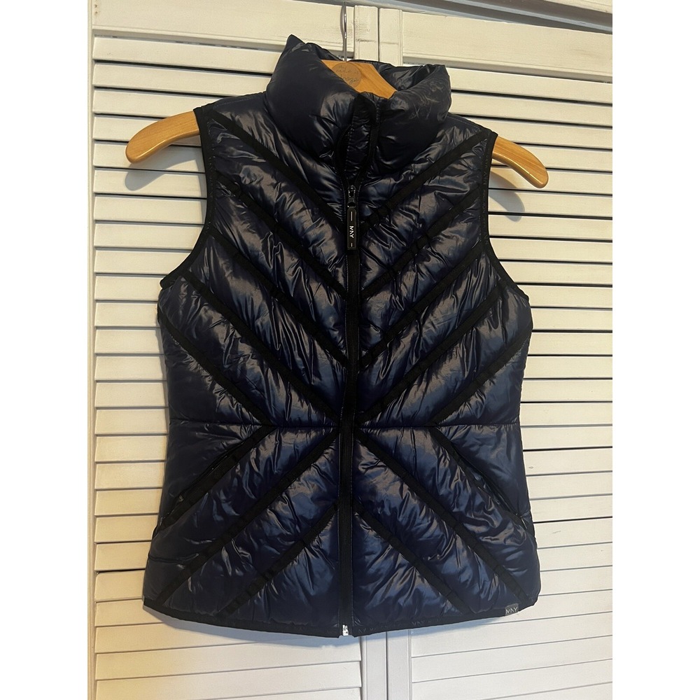 MARC NEW YORK Size S Small‎ Puffer Vest Full Zip Light Weight Soft Puffy Blue